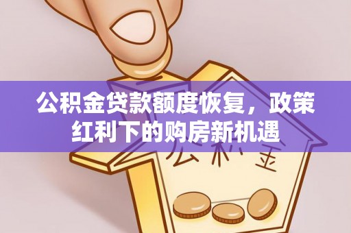 新园公积金贷款额度恢复，政策红利下的购房新机遇