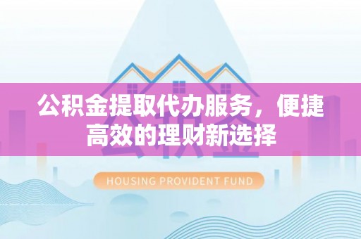 新园公积金提取代办服务，便捷高效的理财新选择