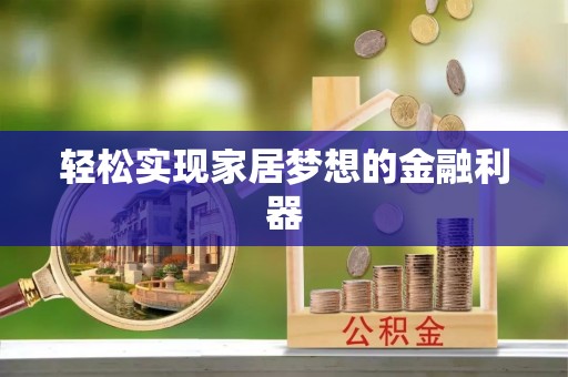 新园轻松实现家居梦想的金融利器