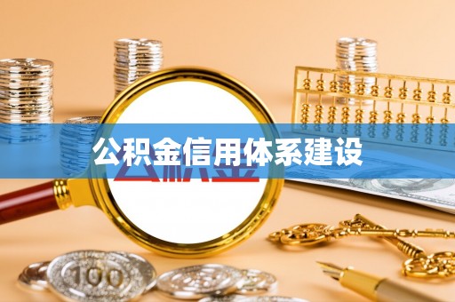 新园公积金信用体系建设