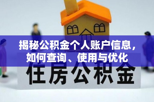 新园揭秘公积金个人账户信息，如何查询、使用与优化