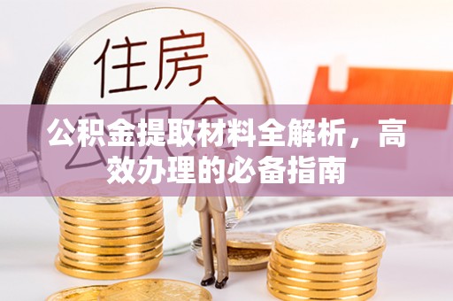 新园公积金提取材料全解析，高效办理的必备指南