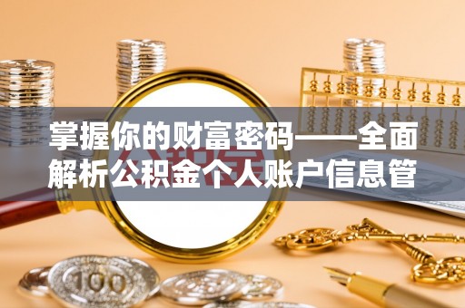 新园掌握你的财富密码——全面解析公积金个人账户信息管理与优化