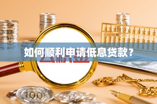 新园如何顺利申请低息贷款？