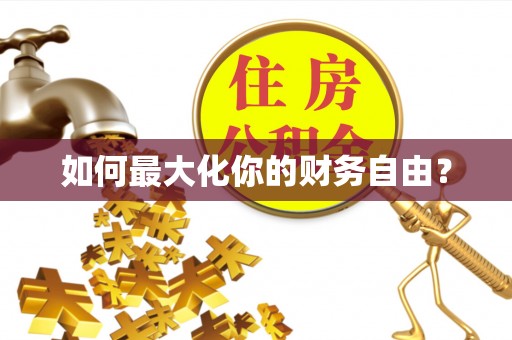 新园如何最大化你的财务自由？