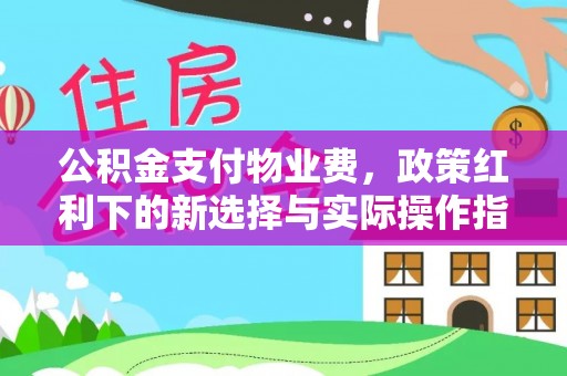 新园公积金支付物业费，政策红利下的新选择与实际操作指南