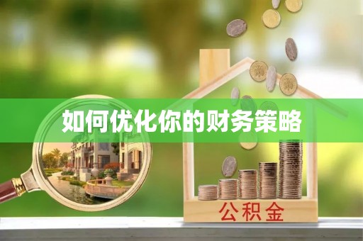 新园如何优化你的财务策略