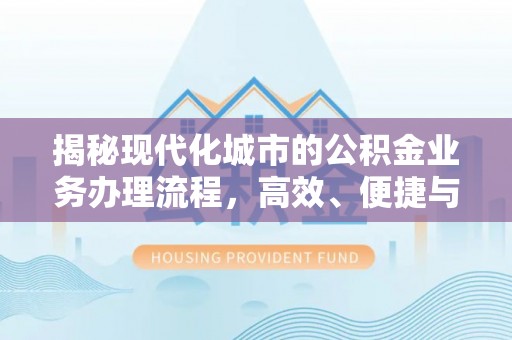 新园揭秘现代化城市的公积金业务办理流程，高效、便捷与未来趋势