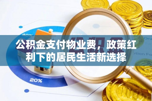 新园公积金支付物业费，政策红利下的居民生活新选择