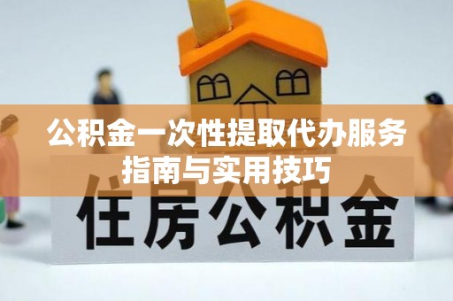 新园公积金一次性提取代办服务指南与实用技巧