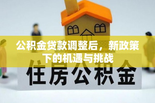 新园公积金贷款调整后，新政策下的机遇与挑战