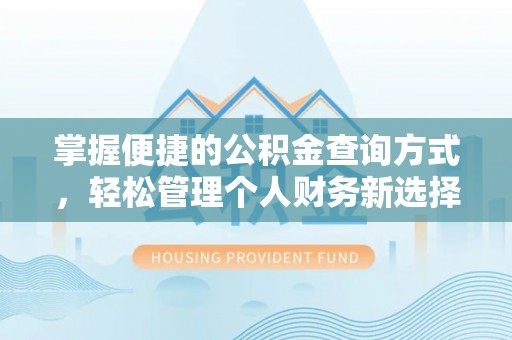 新园掌握便捷的公积金查询方式，轻松管理个人财务新选择