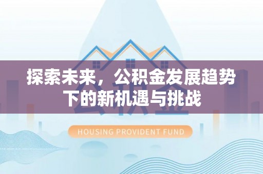 新园探索未来，公积金发展趋势下的新机遇与挑战