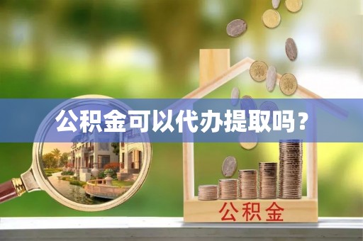 新园公积金可以代办提取吗？