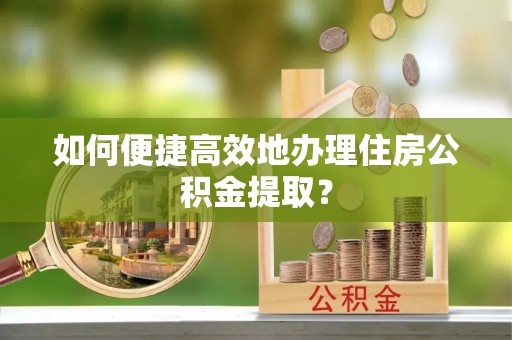 新园如何便捷高效地办理住房公积金提取？