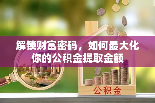 新园解锁财富密码，如何最大化你的公积金提取金额